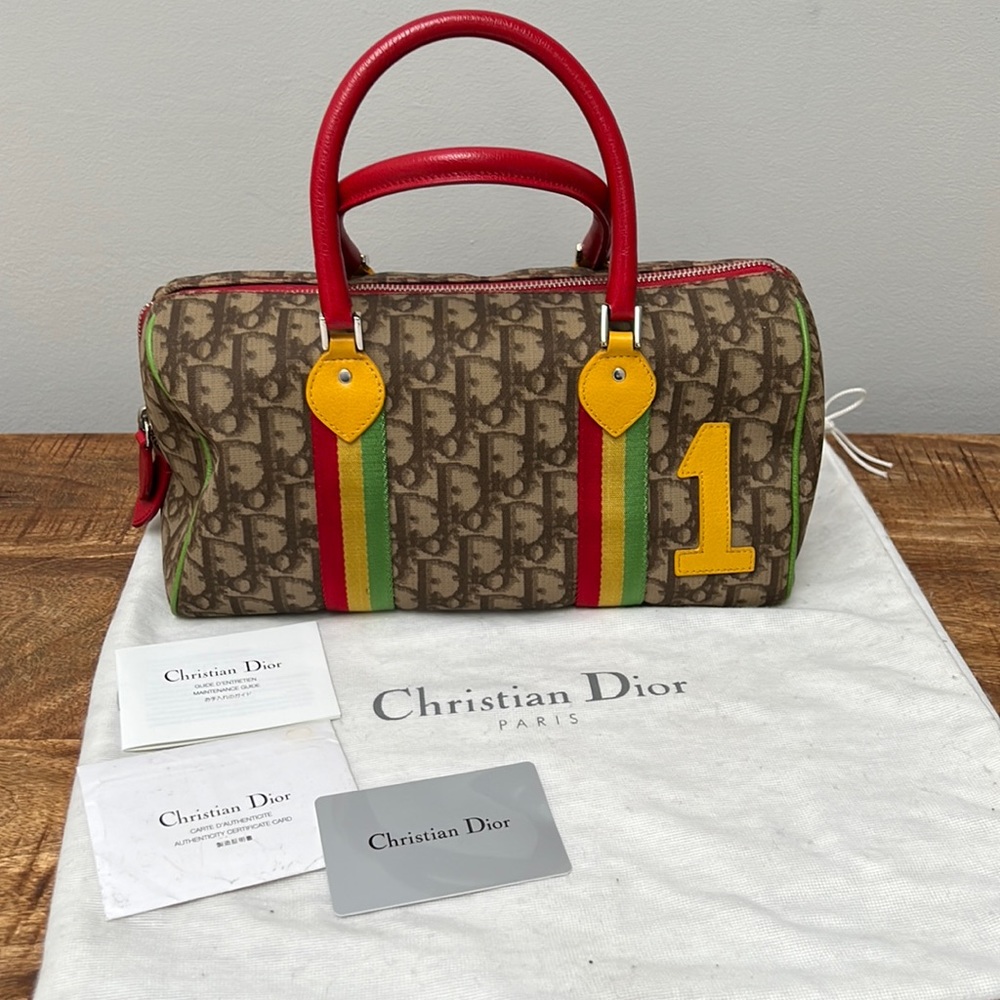 Christian Dior Rasta Boston bag